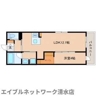 静岡県静岡市清水区大手1丁目【マンション】の間取り