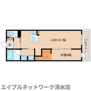 静岡県静岡市清水区大手1丁目【マンション】の間取り