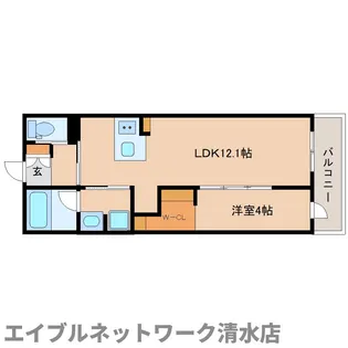 静岡県静岡市清水区大手1丁目【マンション】の間取り