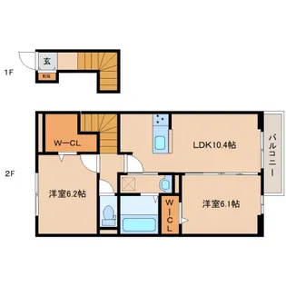 奈良県奈良市東九条町【アパート】の間取り