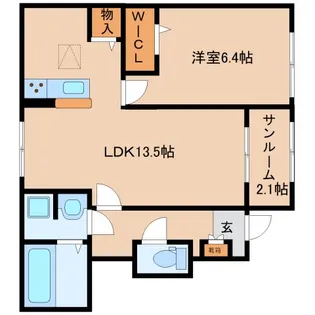 奈良県大和郡山市額田部北町【アパート】の間取り