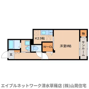 静岡県静岡市清水区草薙杉道2丁目【アパート】の間取り