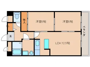 グランドハイツ森川【2階】の間取り