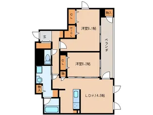 奈良県奈良市三条桧町【マンション】の間取り
