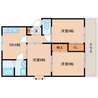 奈良県奈良市佐保台西町【アパート】の間取り
