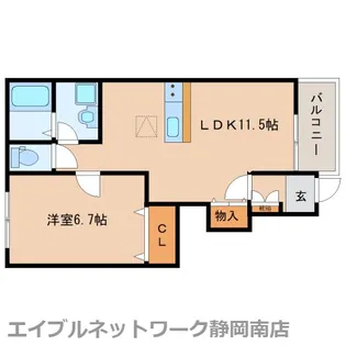 ヴァンベール【1階】の間取り
