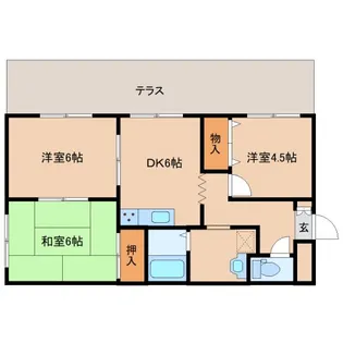 奈良県奈良市佐保台西町【アパート】の間取り