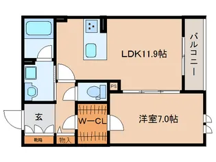 シャーメゾン杉ヶ町【2階】の間取り