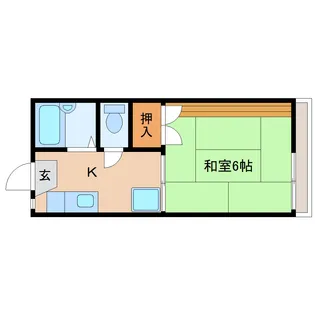 奈良県生駒郡斑鳩町興留8丁目【アパート】の間取り