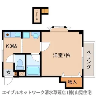 ルーム6【301号室】の間取り