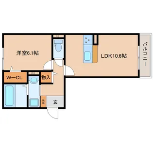 奈良県奈良市北永井町【アパート】の間取り