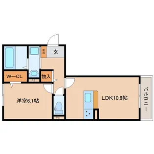 奈良県奈良市北永井町【アパート】の間取り