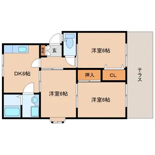 奈良県奈良市佐保台西町【アパート】の間取り