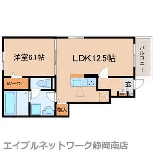 1LDKの間取り画像