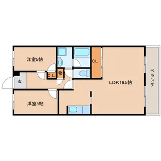 奈良県香芝市良福寺【マンション】の間取り