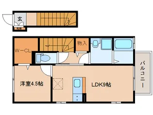 奈良県奈良市四条大路4丁目【アパート】の間取り