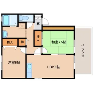 奈良県奈良市法華寺町【アパート】の間取り