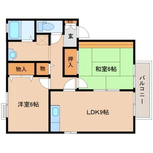 奈良県奈良市法華寺町【アパート】の間取り