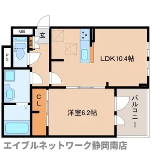 Denbe東小川【1階】の間取り