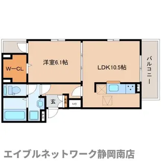 Denbe東小川【1階】の間取り