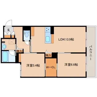 シャーメゾン新大宮【2階】の間取り