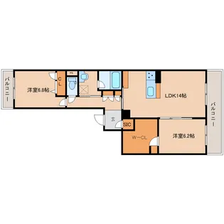 奈良県奈良市芝辻町2丁目【マンション】の間取り