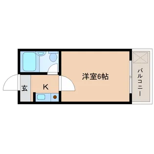 ミュゼ大安寺【204号室】の間取り