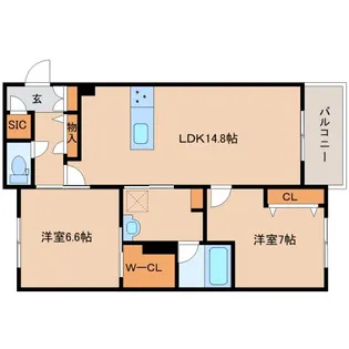 レジデンス三条宮前【1階】の間取り