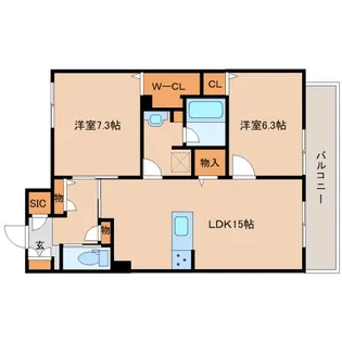 レジデンス三条宮前【3階】の間取り