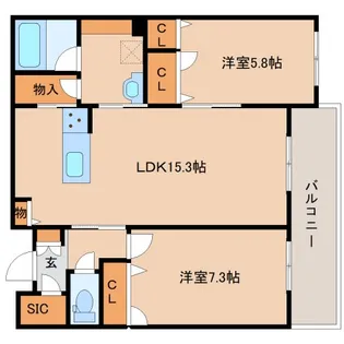 奈良県奈良市三条宮前町【マンション】の間取り