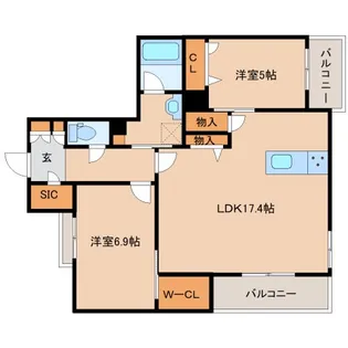 レジデンス三条宮前【2階】の間取り