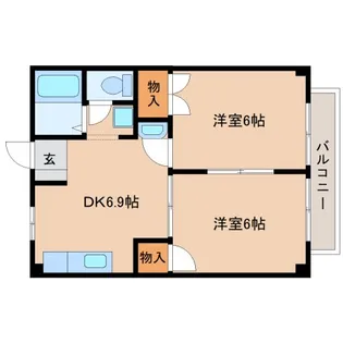 ヴィラージュ島田【2階】の間取り