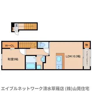 静岡県静岡市清水区草薙杉道2丁目【アパート】の間取り
