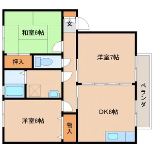 ティエラデルソルB棟【2階】の間取り