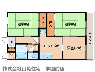 奈良県奈良市学園中3丁目【マンション】の間取り