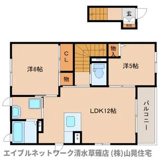 静岡県静岡市清水区鳥坂【アパート】の間取り