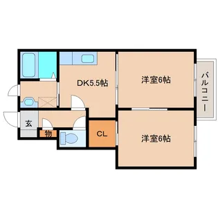 奈良県葛城市長尾【アパート】の間取り