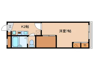 奈良県生駒市辻町【アパート】の間取り