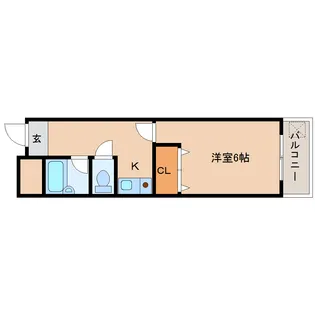 ミユキシティーマンション【5階】の間取り