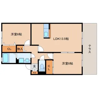 奈良県北葛城郡王寺町畠田8丁目【アパート】の間取り