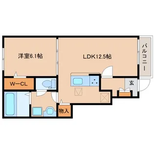 奈良県奈良市秋篠早月町【アパート】の間取り