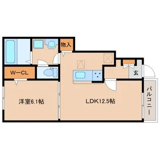 奈良県奈良市秋篠早月町【アパート】の間取り
