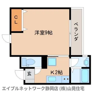 静岡県静岡市葵区二番町【マンション】の間取り