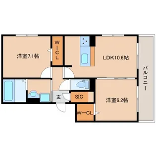 奈良県奈良市恋の窪1丁目【アパート】の間取り