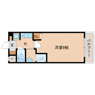 奈良県奈良市西大寺芝町1丁目【マンション】の間取り