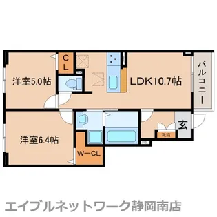 グラシア【1階】の間取り