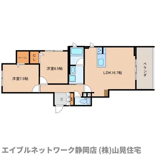 静岡県静岡市葵区安東1丁目【マンション】の間取り
