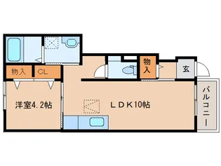 サンモール長柄【1階】の間取り