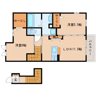 グランデュオⅡ番館【2階】の間取り