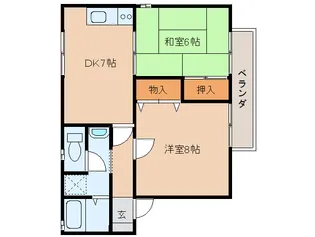 奈良県橿原市雲梯町【アパート】の間取り
